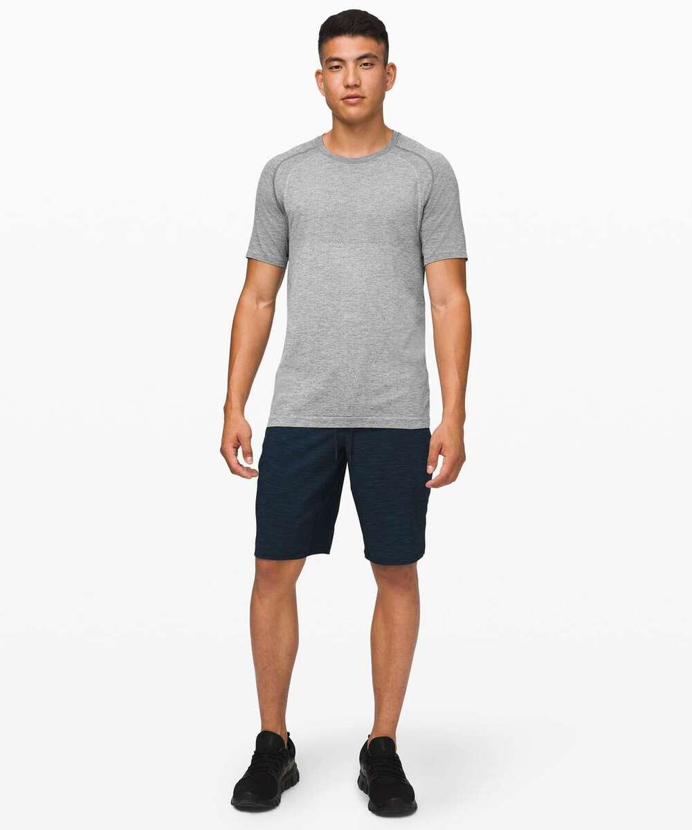 Lululemon Metal Vent Tech Short Sleeve Shirt 2.0 Slate / White SZ MED GORPCORE